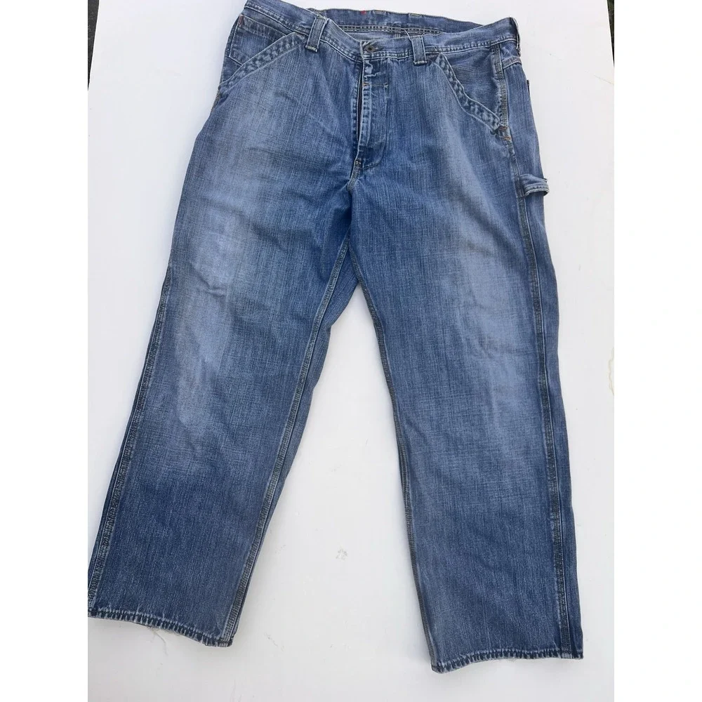 VTG RL Polo Ralph Lauren Mens Jeans 38x30 Wyatt Carpenter Loose Fit Straight